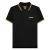 Lambretta Heren SS25 Twin Tip Poloshirt (Zwart/Goud)