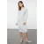 TRENDYOLMİLLA Dames Grijs Gestreept Midi Lang Casual Bodycon Jurken