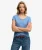 Studios T-shirt met Laag Uitgesneden Ronde Hals Blue