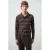Mango Man slim fit gestreepte polo – middenbruin