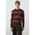 Mango Man regular fit gebreide gestreepte trui met wol – middenoranje