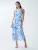 BWLDR Zomerjurk ‘Zenay’  royal blue/koningsblauw / wit