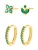 Hey Happiness Oorbellen ‘Green Stack’  goud