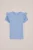WE Fashion – Meisjes T-shirt met ruches – Slim Fit – Lavendel – Biologisch katoen –