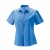 Russell Collection Dames/Dames Poplin Easy-Care Formeel Overhemd met Korte Mouwen (Bedrijfsblauw)