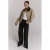 Refined Department imitatieleren wide leg casual broek – zwart
