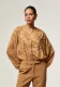 Aaiko Alana Chiffon Pes 509 T-shirt Lange Mouw 181025 Almond