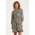 Smashed Lemon Zwart-witte dierachtig print jurk met ceintuur en ruffle detail |