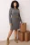 Trendyol Curve Dames Grijs Effen Kort / Mini Lang Casual Bodycon Grote maten Jurk