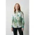 Abstracte Bedrukte Knopjes Blouse met Lange Mouwen