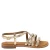 Lazamani Zuza leren sandalen goud