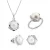 Orphelia ‘Aliva’ Dames 925 Sterling Zilveren Set: Ketting + Oorbellen + Ring – Zilver SET-7469