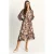 Paisley V-hals Midi-jurk