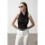 Aansluitende Mouwloze Blouse met Colharmonika