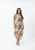 Elara Jurk  bruin / donkergroen / wit