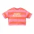 Z8 kids cropped T-shirt Elien oranje/lichtroze/lichtgeel