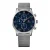 Tommy Hilfiger Sport zilverkleurige heren horloge met blauwe wijzerplaat