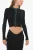 Geribbelde cropped cardigan versierd met pailletten en kralen in zwart