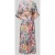 milano italy midi-jurk van viscosemix met florale all-over print