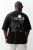 TRENDYOL MAN Jongens Zwart Slogan Kort Oversized Grote maten T-shirts