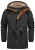 INDICODE JEANS Winterjas ‘Gillespie’  zwart