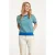 Smashed Lemon 25108 gebreide top met puffy mouwenkobalt, fel |