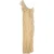 Valentino maxi-jurk met kanten ruches in geel polyester