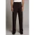 Pink Noir straight high waist broek donkerbruin