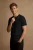 U.S. Polo Assn. T-Shirt ronde hals zwart, Effen