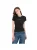 Guess Jeans Gj Sl Cn Embro Slim Rib T-shirt Met Korte Mouwen Zwart S Vrouw