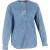 Totême kraagloze blouse in blauwe denim