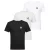 Henleys Heren Triphen T-Shirt (Pak van 3) (Wit/Zwart/Grijs)