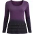 Elegante top met lange mouwen en ruches in dieppaarse kleur.