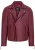 Heren bordeaux brando leren bikerjack met dubbele kruisrits – Fagernes