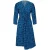 Boss Abstracte wikkeljurk met V-hals voor dames (Blauw)