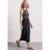 Midi-jurk met verschillende texturen en knoopdetails