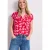 Street One Dames Shirt met knoopsluiting en print in Rood