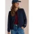 Blouson met verschillende texturen en elastische zoom