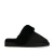 Manfield suède pantoffels zwart