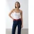 Slim Fit Vierkante Hals Mouwloze Blouse