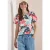 Shirt met ronde hals en bladprint
