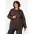 Zizzi Plus Size gewatteerde jas met print – bruin