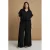 Mat Fashion wide leg regular waist broek zwart