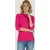 EsQualo Top Irregular Rib Fuchsia