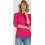 EsQualo Top Irregular Rib Fuchsia