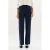 Caroll straight high waist broek donkerblauw