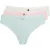 Ted Baker Zaria 3pk Solid Brief With Lace Trim Egret/blue/almond