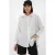 Gestructureerde Gestreepte Oversized Shirt met Knopsluiting