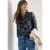 Cecil Dames 3/4-mouwen blouse met bloemenpatroon in Blauw