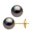 Oorbellen Studs Tahitian Parels Ronde 9-10 mm System Safety Yellow Gold